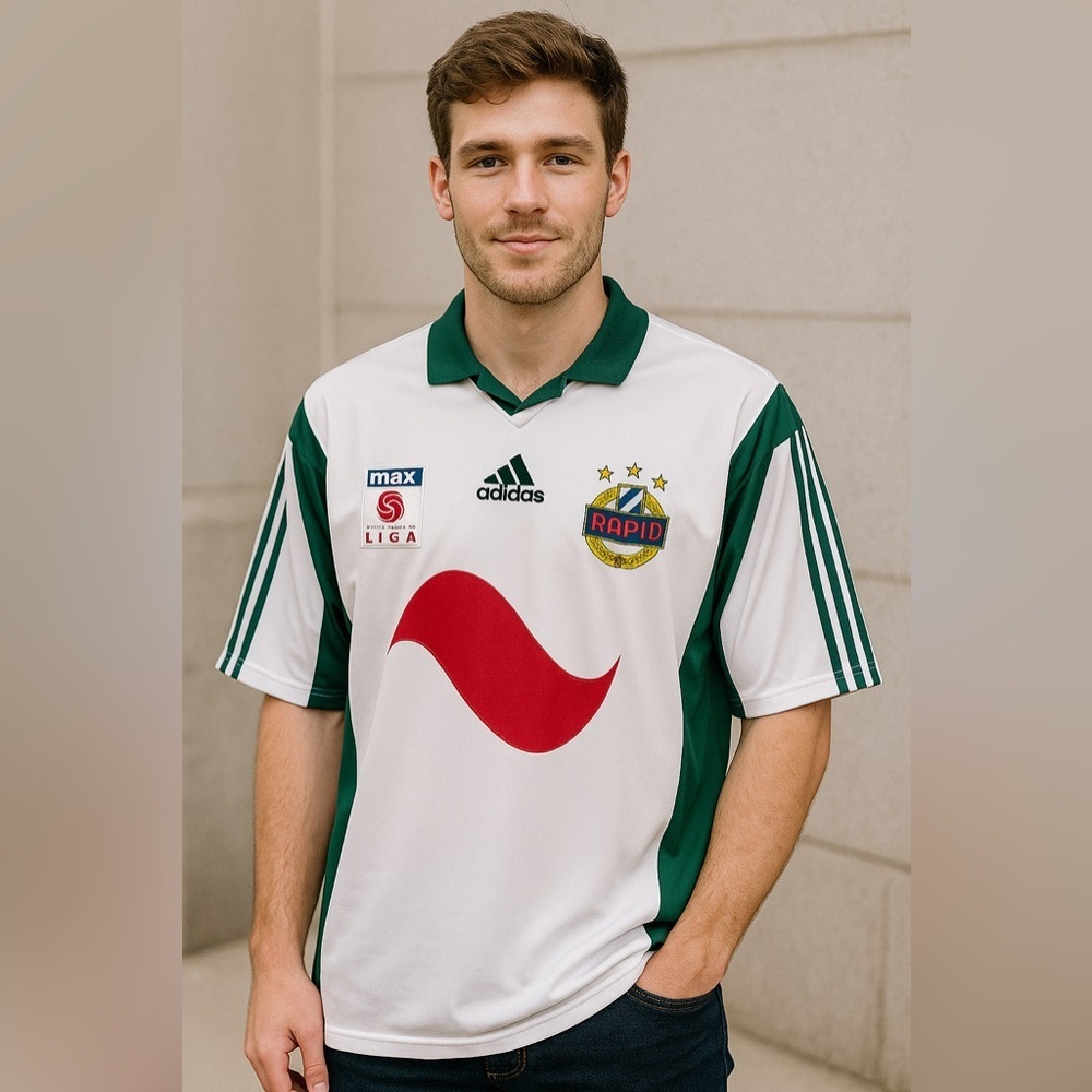 Vintage Adidas Sk Rapid Wien Home Jersey Size Xl